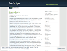 Tablet Screenshot of foolsage.wordpress.com
