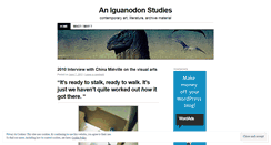 Desktop Screenshot of iguanodonstudies.wordpress.com