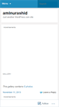 Mobile Screenshot of aminurashid.wordpress.com