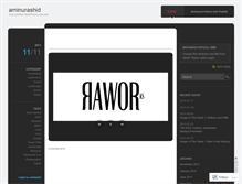 Tablet Screenshot of aminurashid.wordpress.com