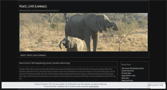 Desktop Screenshot of peaceloveanimals.wordpress.com