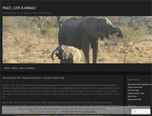 Tablet Screenshot of peaceloveanimals.wordpress.com