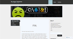 Desktop Screenshot of angrytechnician.wordpress.com
