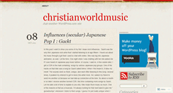 Desktop Screenshot of christianworldmusic.wordpress.com
