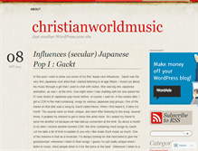 Tablet Screenshot of christianworldmusic.wordpress.com