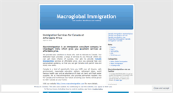 Desktop Screenshot of macroimmigration.wordpress.com