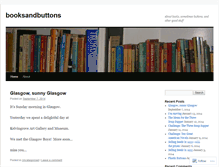 Tablet Screenshot of booksandbuttons.wordpress.com