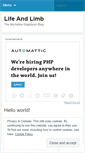Mobile Screenshot of lifeandlimb.wordpress.com