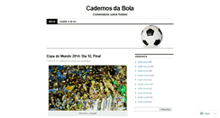 Desktop Screenshot of cadernosdabola.wordpress.com