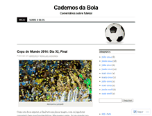 Tablet Screenshot of cadernosdabola.wordpress.com