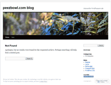 Tablet Screenshot of peezbowl.wordpress.com