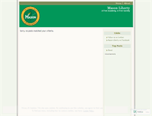 Tablet Screenshot of masonliberty.wordpress.com