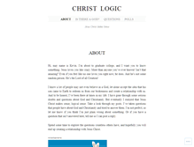 Tablet Screenshot of christlogic.wordpress.com