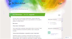 Desktop Screenshot of 3x3katskilos.wordpress.com