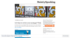 Desktop Screenshot of mainlyspeaking.wordpress.com