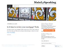 Tablet Screenshot of mainlyspeaking.wordpress.com