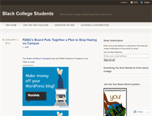 Tablet Screenshot of blackcollegestudents.wordpress.com