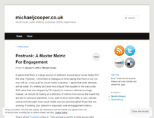 Tablet Screenshot of michaeljcooper.wordpress.com