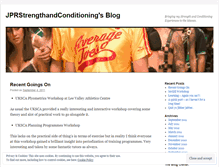 Tablet Screenshot of jprstrengthandconditioning.wordpress.com