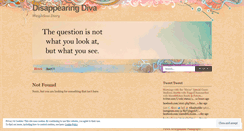 Desktop Screenshot of disappearingdivadiary.wordpress.com