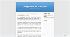 Desktop Screenshot of integrationasaservice.wordpress.com