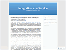 Tablet Screenshot of integrationasaservice.wordpress.com