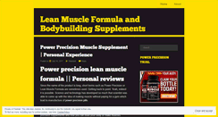 Desktop Screenshot of leanmuscleformula.wordpress.com