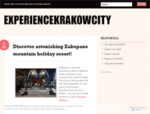 Tablet Screenshot of experiencekrakowcity.wordpress.com