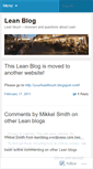 Mobile Screenshot of leanblog.wordpress.com
