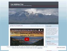 Tablet Screenshot of freedomfromaddictions.wordpress.com