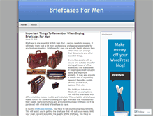 Tablet Screenshot of briefcasesformen.wordpress.com