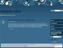 Tablet Screenshot of lailaptekmaths.wordpress.com
