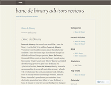 Tablet Screenshot of coverpage.bancdebinaryadvisorsreviews.wordpress.com