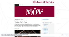 Desktop Screenshot of mistressofthevine.wordpress.com