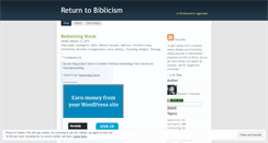 Desktop Screenshot of biblicism.wordpress.com