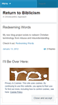 Mobile Screenshot of biblicism.wordpress.com