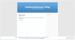 Desktop Screenshot of outlawsafehouse.wordpress.com