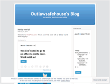 Tablet Screenshot of outlawsafehouse.wordpress.com