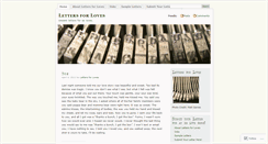 Desktop Screenshot of lettersforloves.wordpress.com