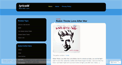Desktop Screenshot of lyrics44.wordpress.com