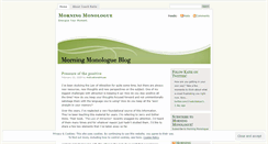 Desktop Screenshot of morningmonologue.wordpress.com
