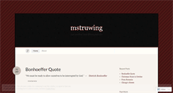 Desktop Screenshot of mstruwing.wordpress.com