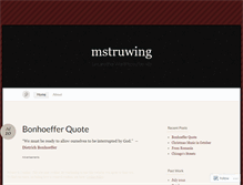 Tablet Screenshot of mstruwing.wordpress.com