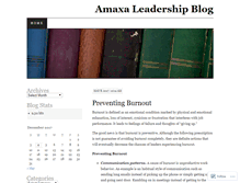 Tablet Screenshot of amaxaleadership.wordpress.com