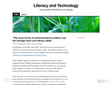 Tablet Screenshot of literacyandtechnology.wordpress.com