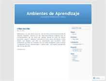 Tablet Screenshot of ambientesdeaprendizaje.wordpress.com