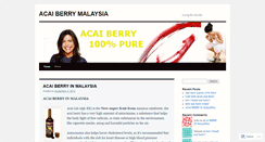 Desktop Screenshot of acaiberrymalaysia100.wordpress.com