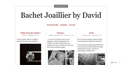 Desktop Screenshot of davidbachet.wordpress.com