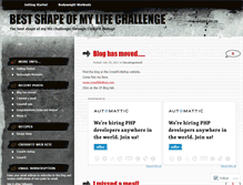 Tablet Screenshot of bestshapeofmylifechallenge.wordpress.com