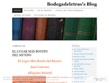 Tablet Screenshot of bodegadeletras.wordpress.com
